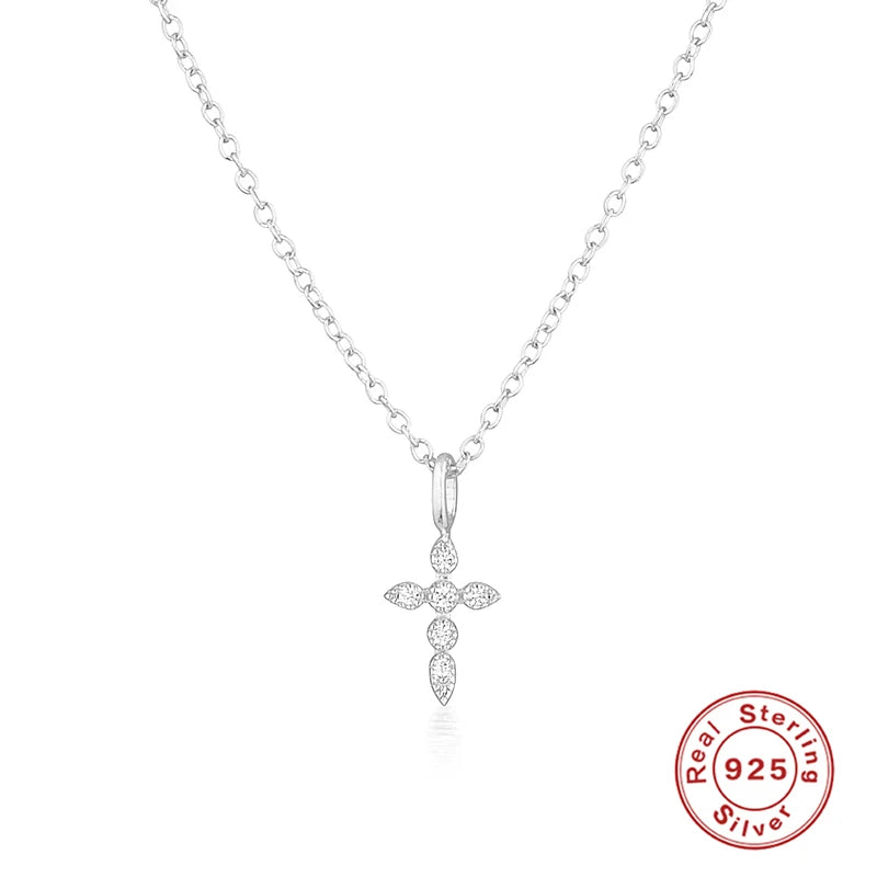 Cross Pendant Necklace - Silver